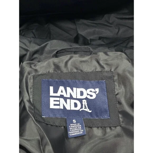Lands End Women's Quilted Jacket Hooded Size Small Black Fully Lined Zip NWT - Picture 12 of 15